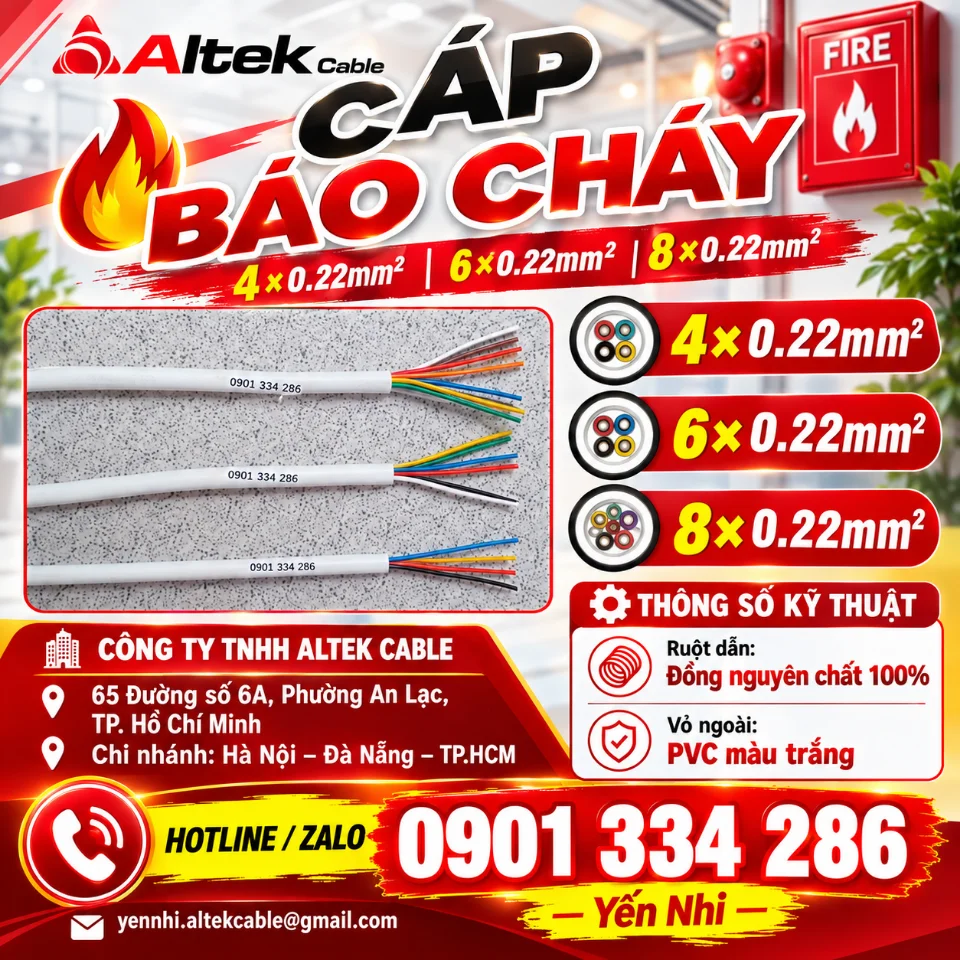 Cáp Báo Cháy 6x0.22mm² ALTEK KABEL