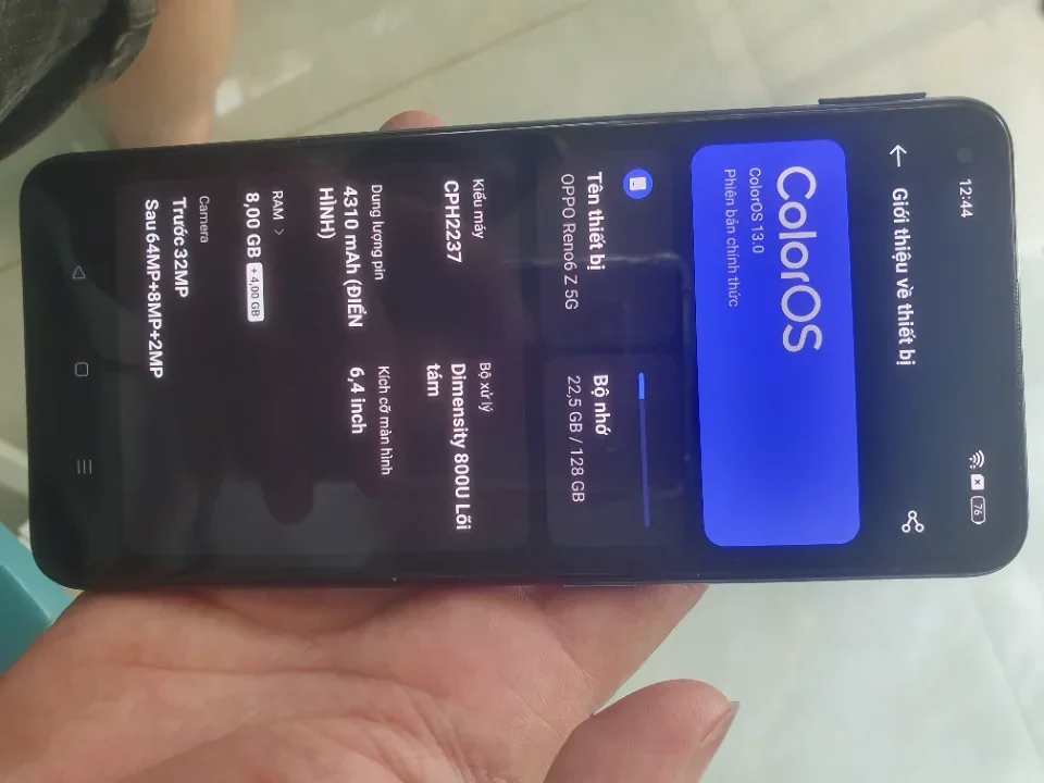 Oppo reno 6z 5g ram 8 ron 128 giá rẻ