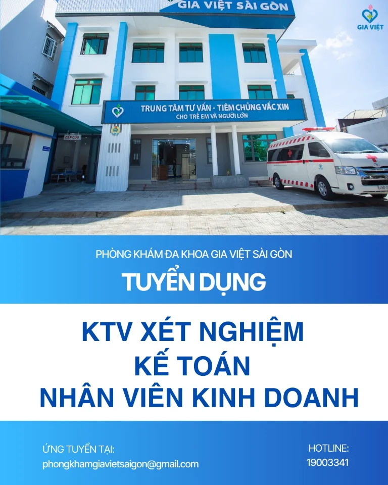 Phòng khám đa khoa Gia Việt tuyển dụng