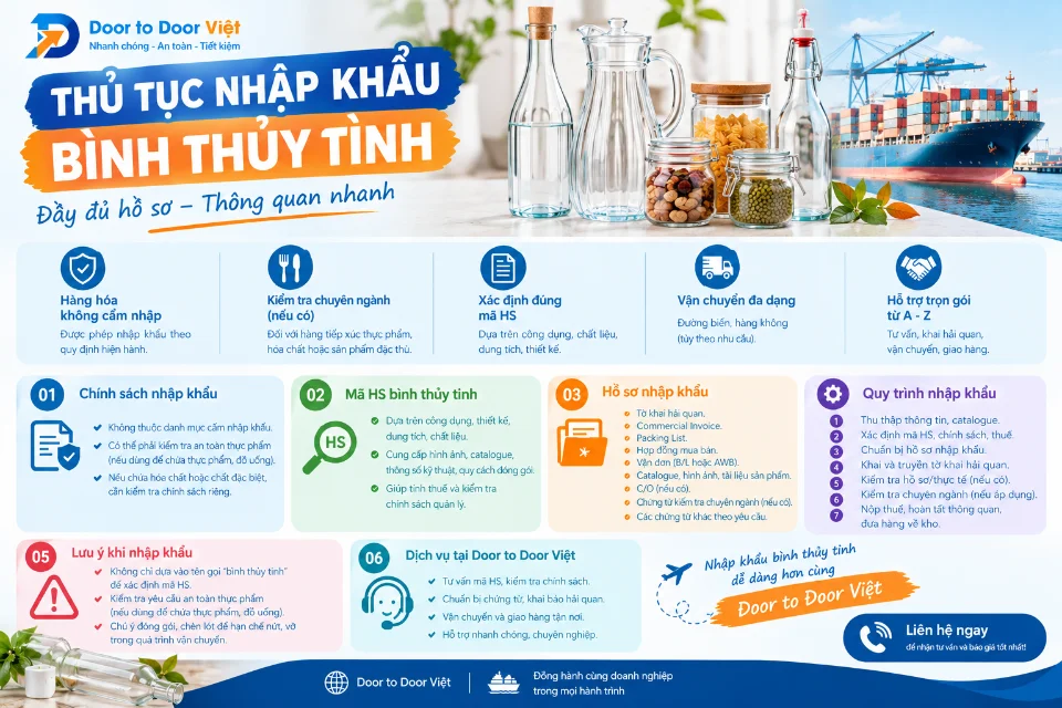 Thủ tục nhập khẩu bình thủy tinh