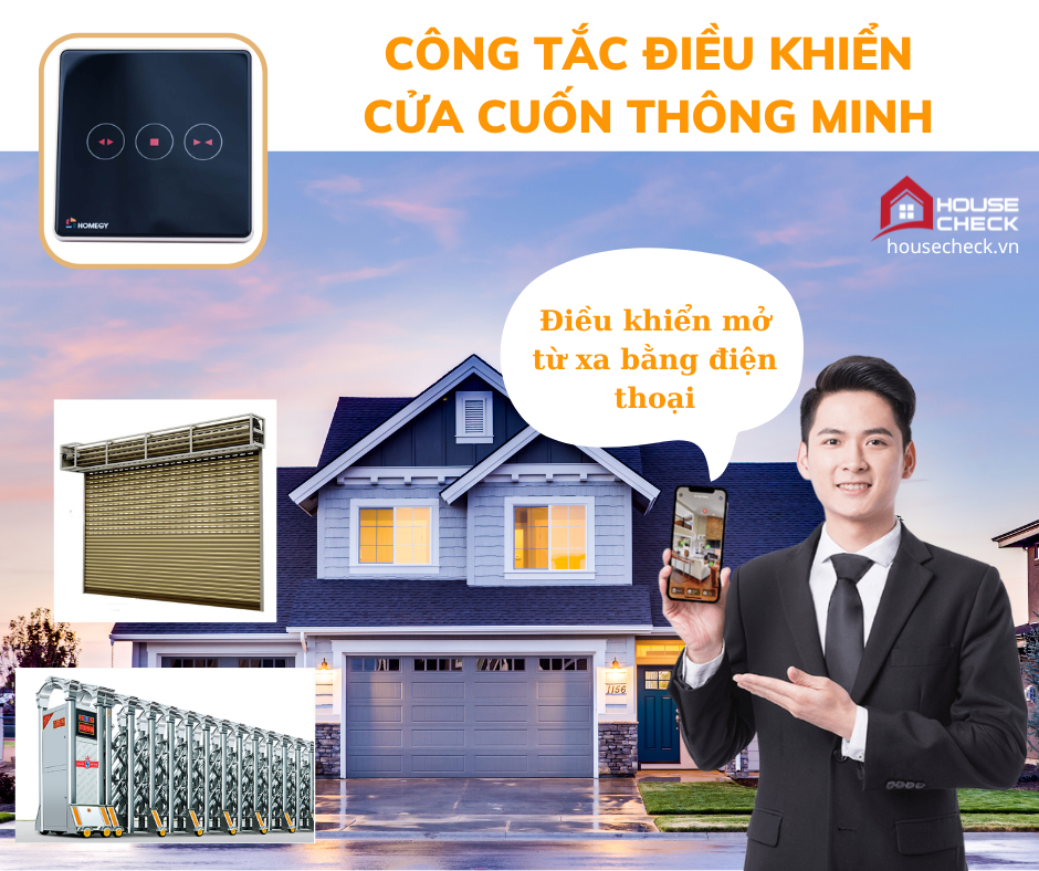 Lắp Đặt Thiết Bị Điều Khiển Cửa Cuốn Qua Điện Thoại Housecheck
