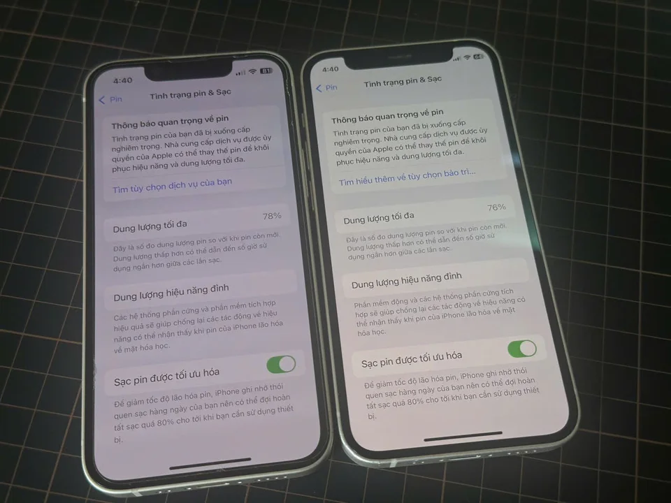 12mini 13mini ios thấp