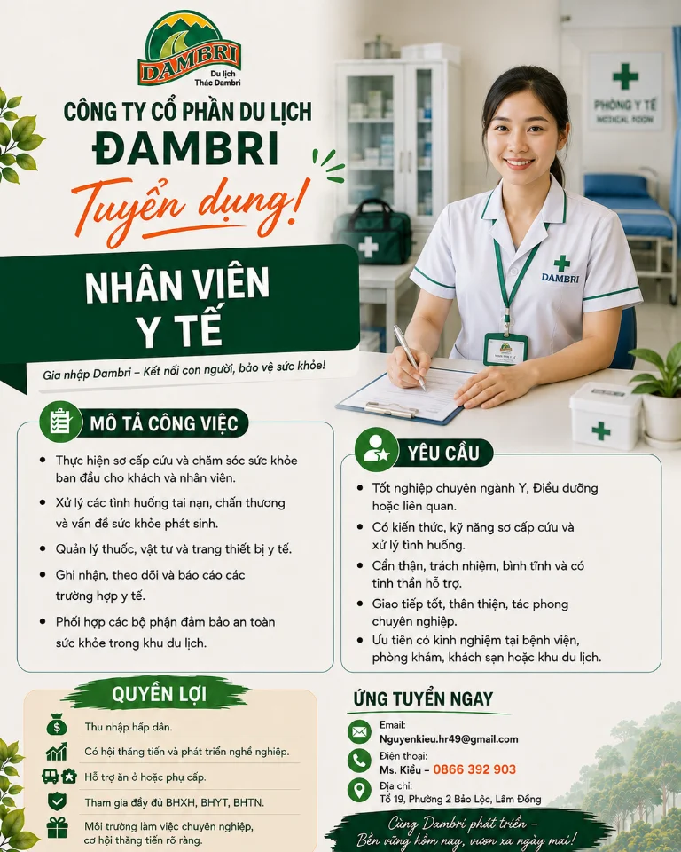 TUYỂN DỤNG NHÂN VIÊN Y TẾ