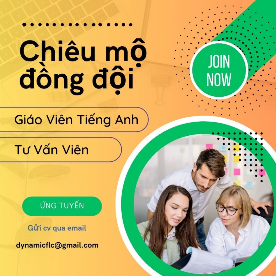 Trung Tâm Ngoại Ngữ Dynamic Tuyển Dụng Nhiều Vị Trí