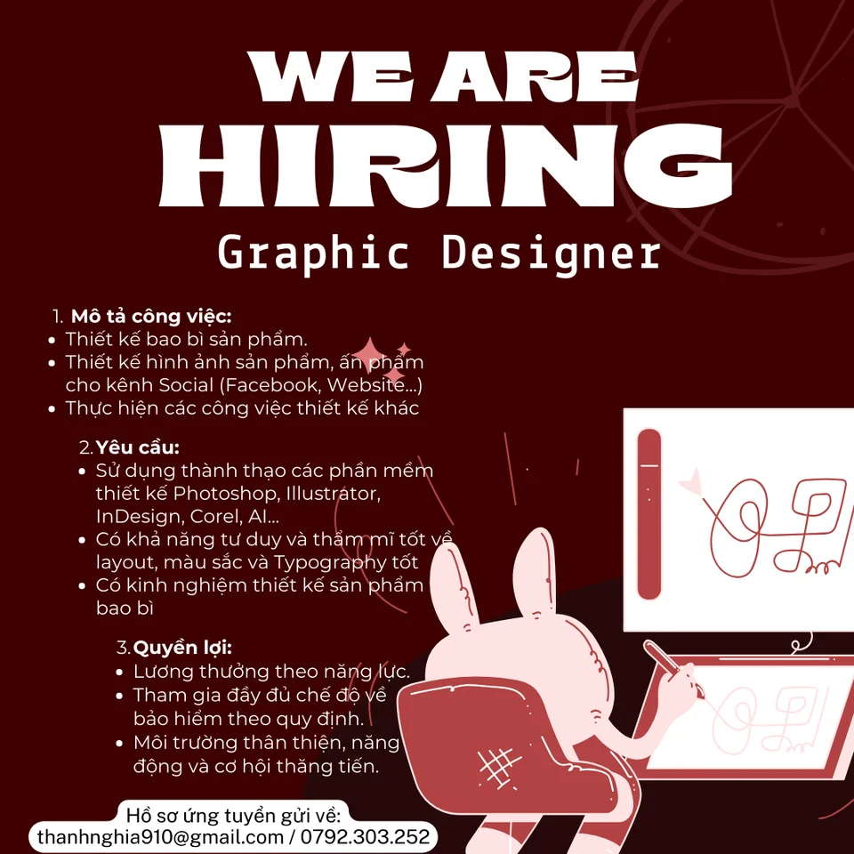 Red and White Illustrative We Are Hiring Graphic Designer Instagram Post (1).webp